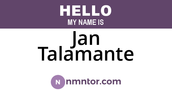 Jan Talamante