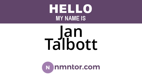 Jan Talbott