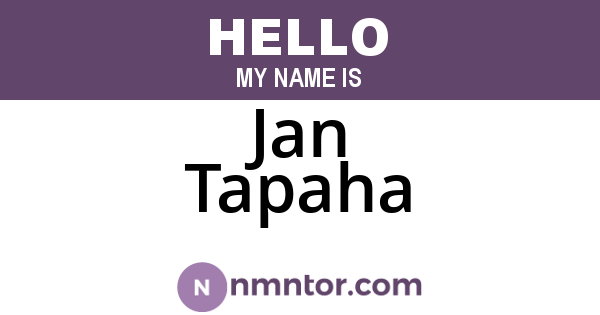 Jan Tapaha