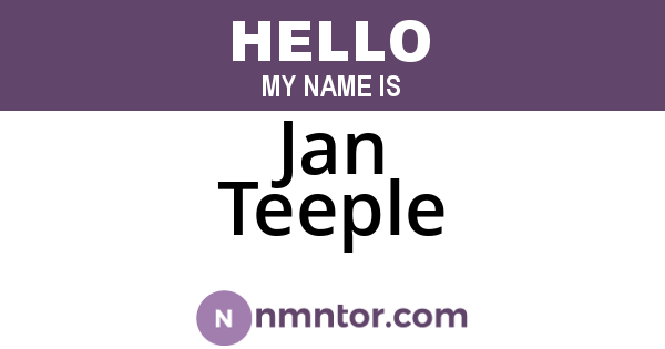 Jan Teeple