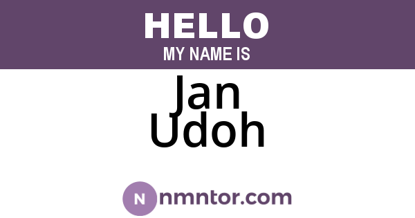 Jan Udoh
