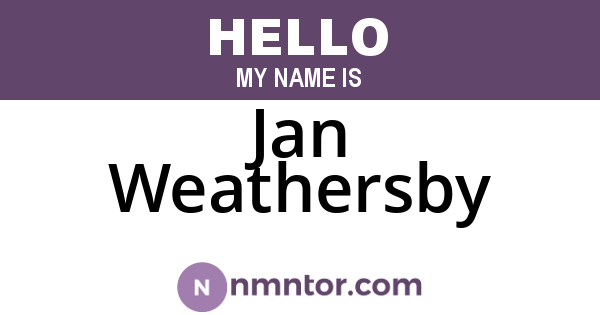 Jan Weathersby