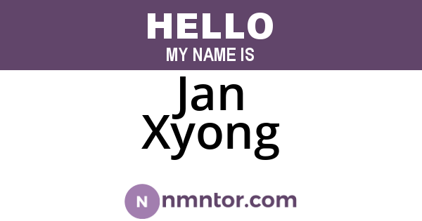 Jan Xyong
