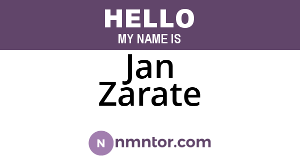 Jan Zarate