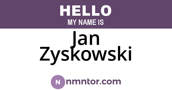 Jan Zyskowski