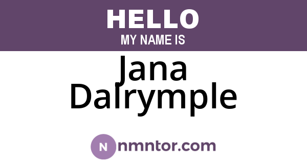 Jana Dalrymple