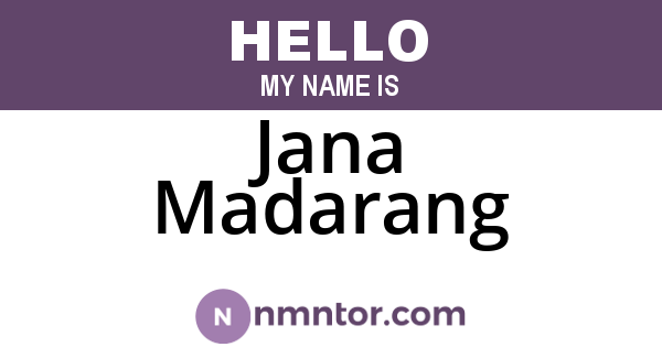 Jana Madarang