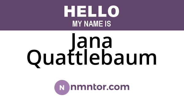 Jana Quattlebaum
