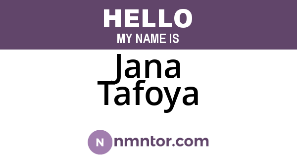 Jana Tafoya