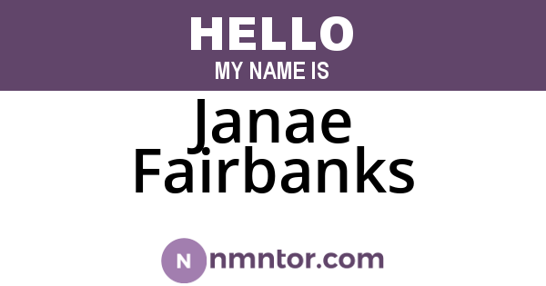 Janae Fairbanks