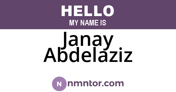 Janay Abdelaziz