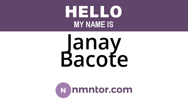 Janay Bacote