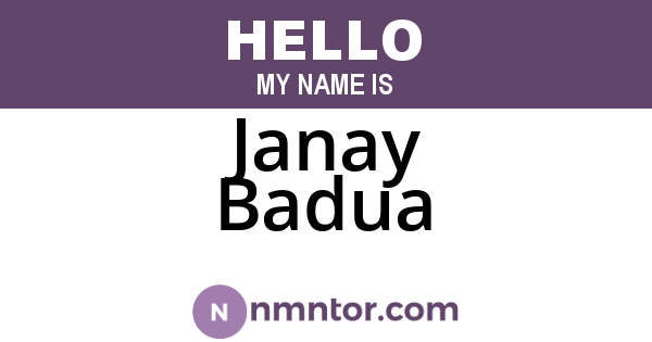Janay Badua