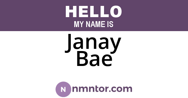 Janay Bae