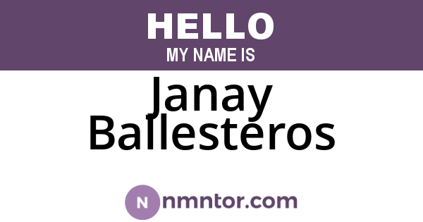 Janay Ballesteros