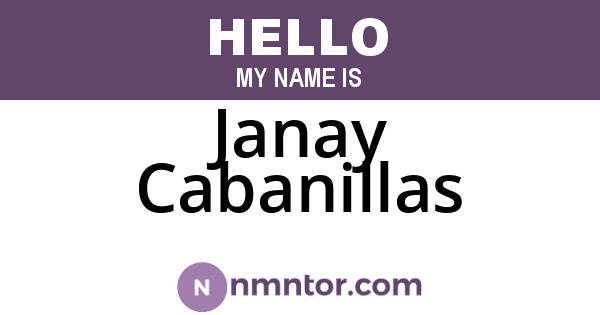 Janay Cabanillas