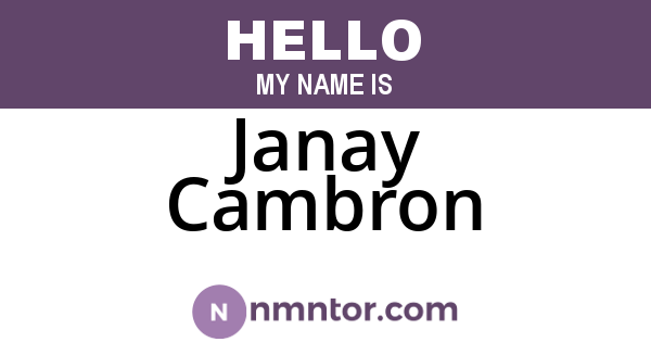 Janay Cambron