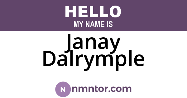 Janay Dalrymple