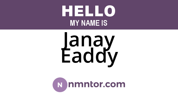 Janay Eaddy