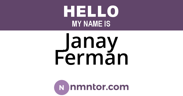 Janay Ferman