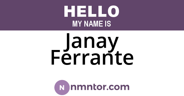 Janay Ferrante