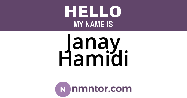 Janay Hamidi
