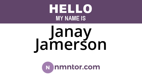 Janay Jamerson