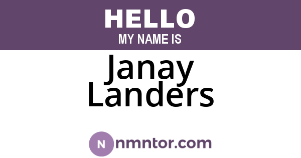 Janay Landers