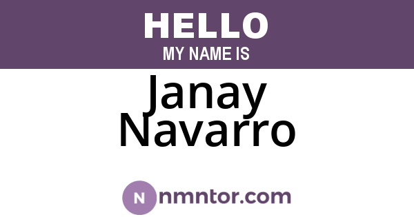 Janay Navarro