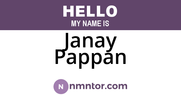 Janay Pappan