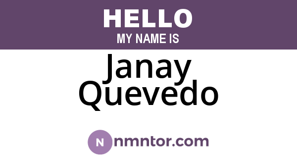 Janay Quevedo