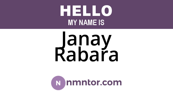 Janay Rabara