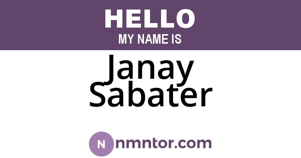 Janay Sabater