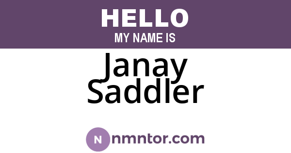 Janay Saddler