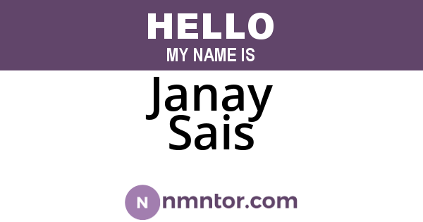 Janay Sais