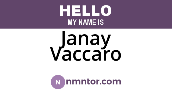 Janay Vaccaro