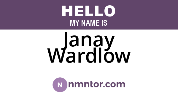 Janay Wardlow