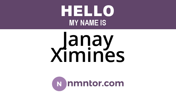 Janay Ximines