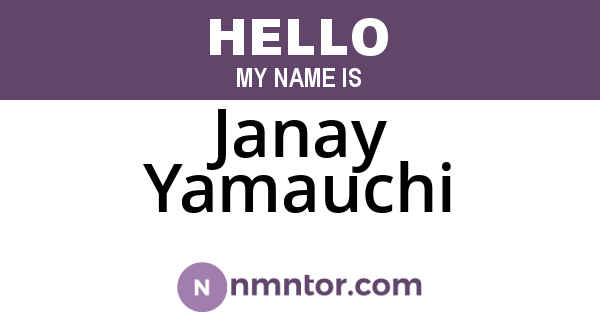 Janay Yamauchi