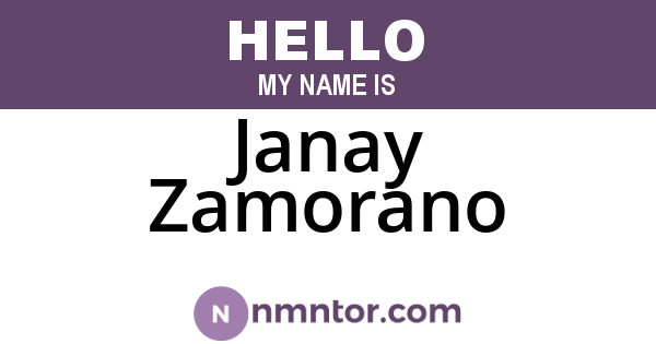 Janay Zamorano