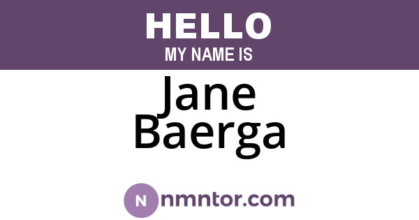 Jane Baerga