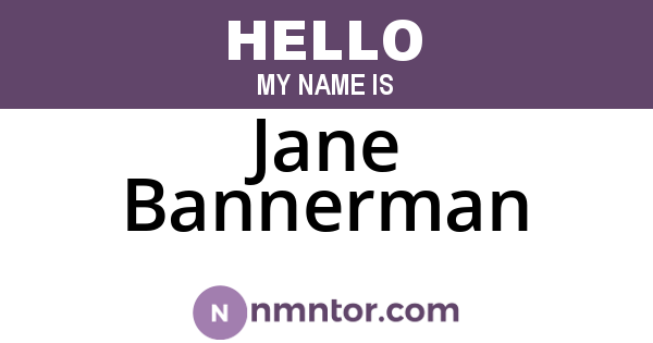 Jane Bannerman