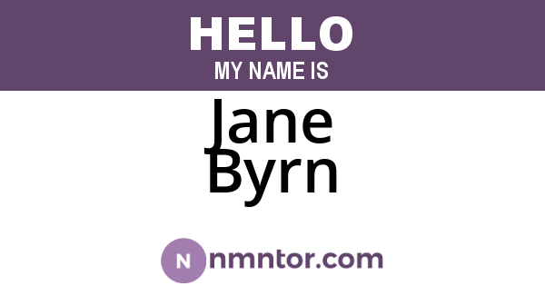 Jane Byrn