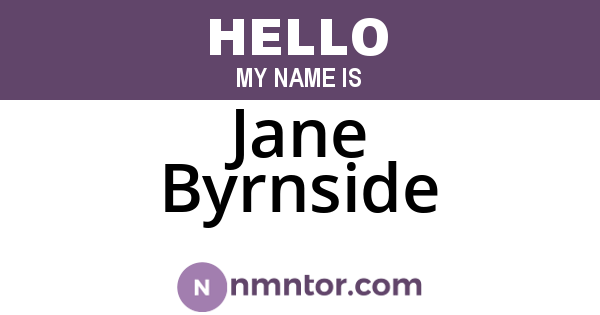 Jane Byrnside