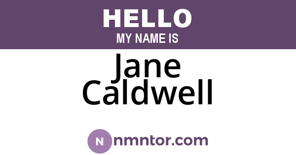Jane Caldwell