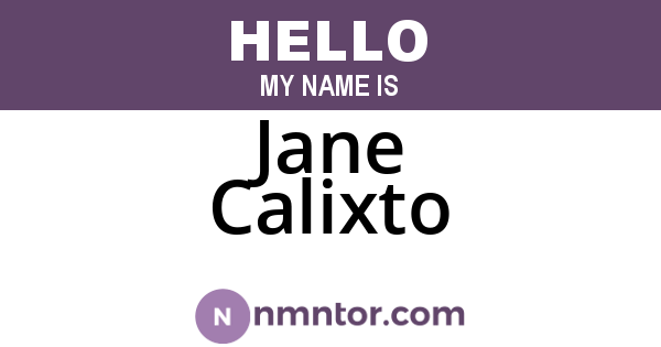 Jane Calixto