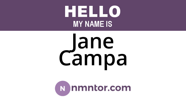 Jane Campa