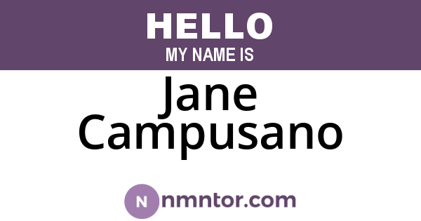 Jane Campusano