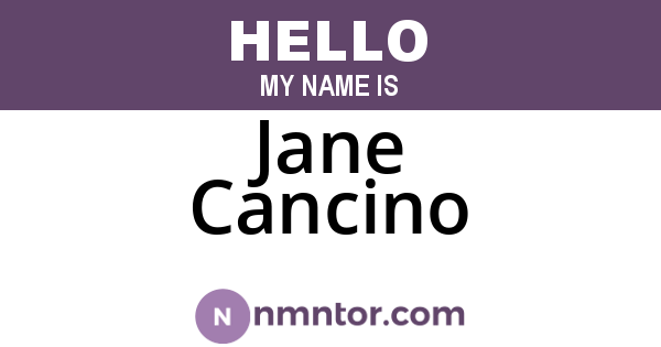 Jane Cancino