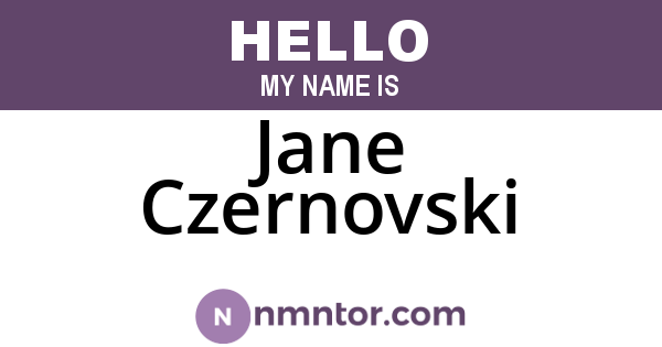 Jane Czernovski